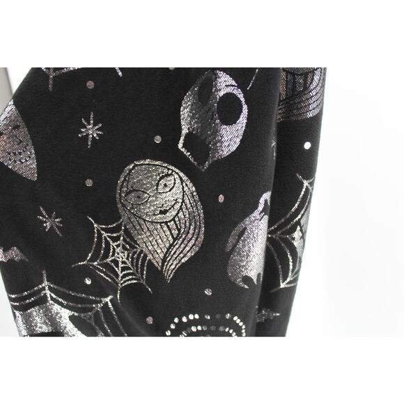 Disney Nightmare Before Christmas Jogger 8 10 NMBC Black Silver Sweatpant Lounge - Picture 4 of 10